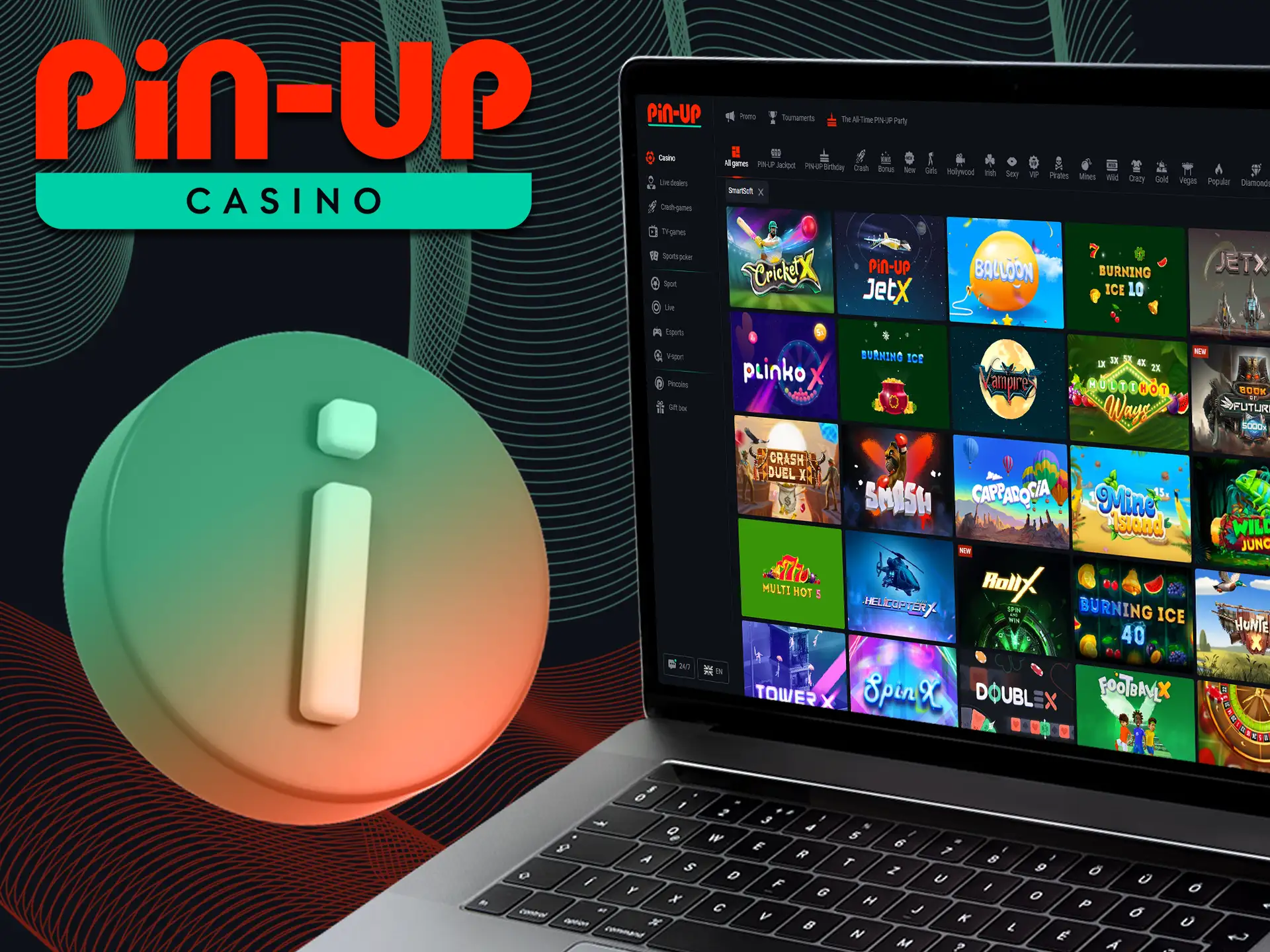 Pin-Up offers games from SmartSoft Gaming, a developer renowned for its intuitive interface and stunning visuals.