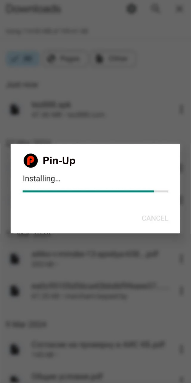 Install the Pin Up app on your Android device.